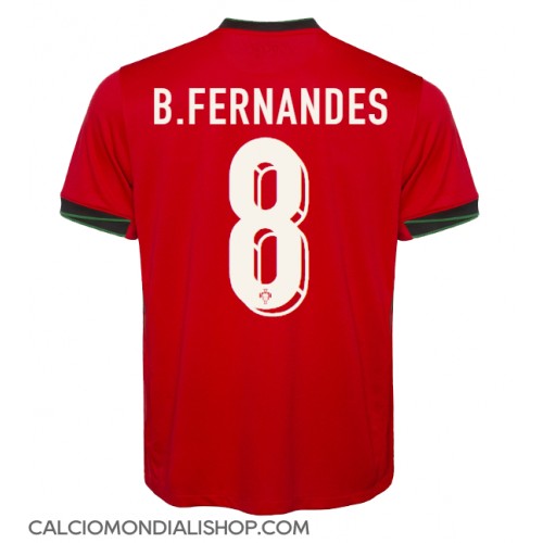 Maglie da calcio Portogallo Bruno Fernandes #8 Prima Maglia Europei 2024 Manica Corta